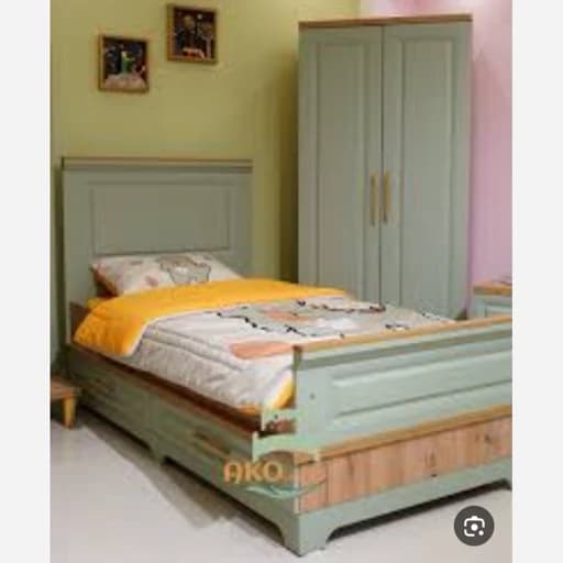تخت کمد نوجوان دخترانه وپسرانه رنگ بندی F60095 مبلمان اورلین مدل 975998