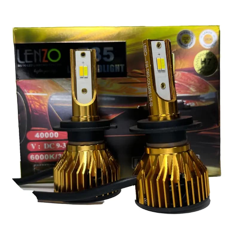 هدلایت LENZO مدل F35 دورنگ پایه H7