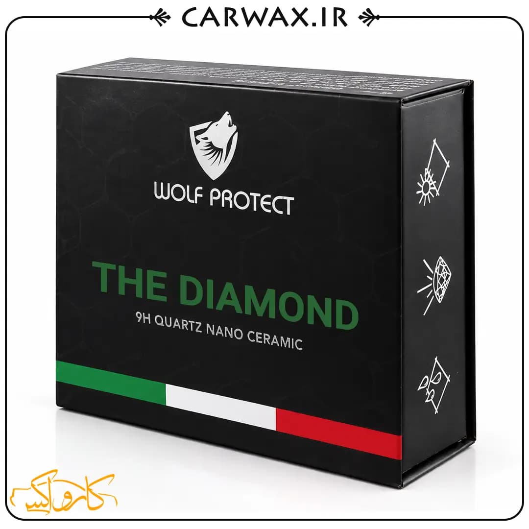 نانو سرامیک دیاموند بدنه خودرو 30 میلی لیتر 9H وولف پروتکت Wolf Protect 9H The Diamond 30ml — تصویر ۲