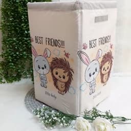 سبد اسباب بازی پارچه ای و باکس لوازم اتاق کودک بلیس بیبی طرحای مختلف دخترانه و پسرانه — تصویر ۴