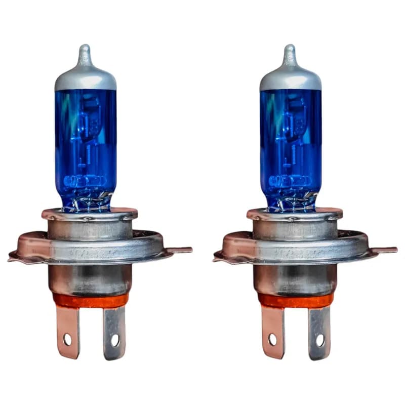 لامپ نور پایین و نور بالا چراغ جلو تک حالته بست یدک مدل یخی پایه H4 مناسب برای برلیانس H220 و H230 بسته ۲ عددی