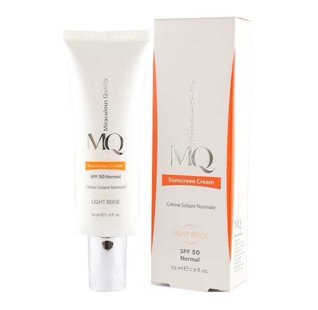 کرم ضد آفتاب رنگی ام کیو پوست نرمال SPF50 (بژ روشن) 55ml