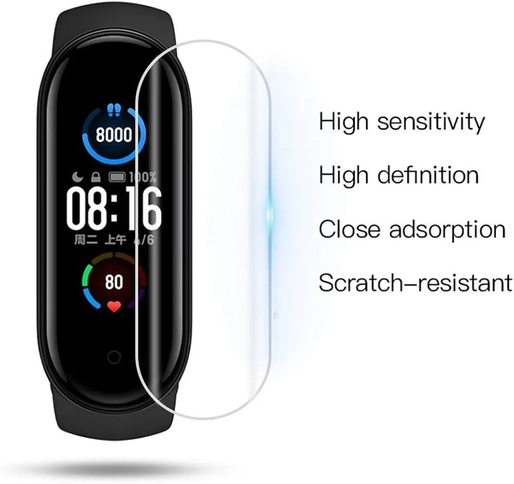 محافظ صفحه مچ بند شیائومی Mi Band 6 هیدروژل — تصویر ۲