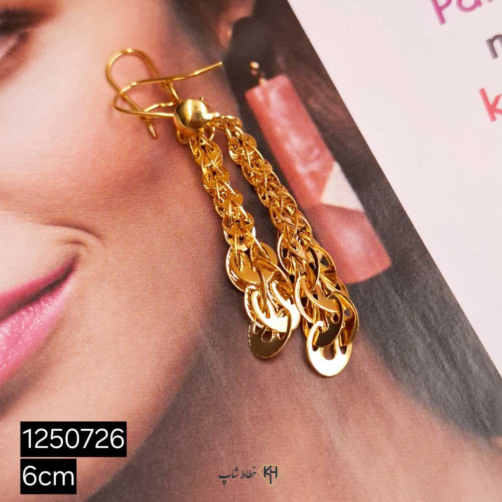 گوشواره CityGold پولکی لیزری بیروتی طرح3 (6جفتی)