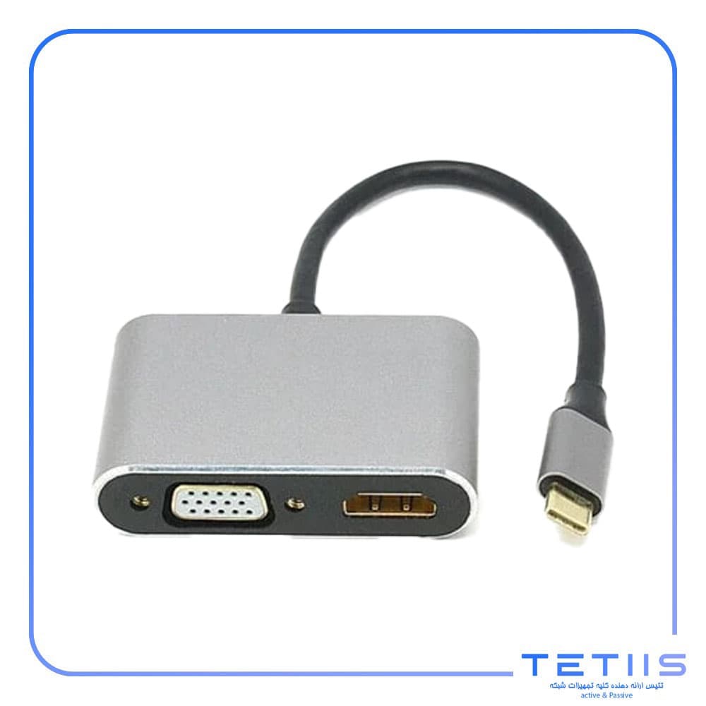 تبدیل Type-C به HDMI / VGA کی نت مدل K-COUC30HV