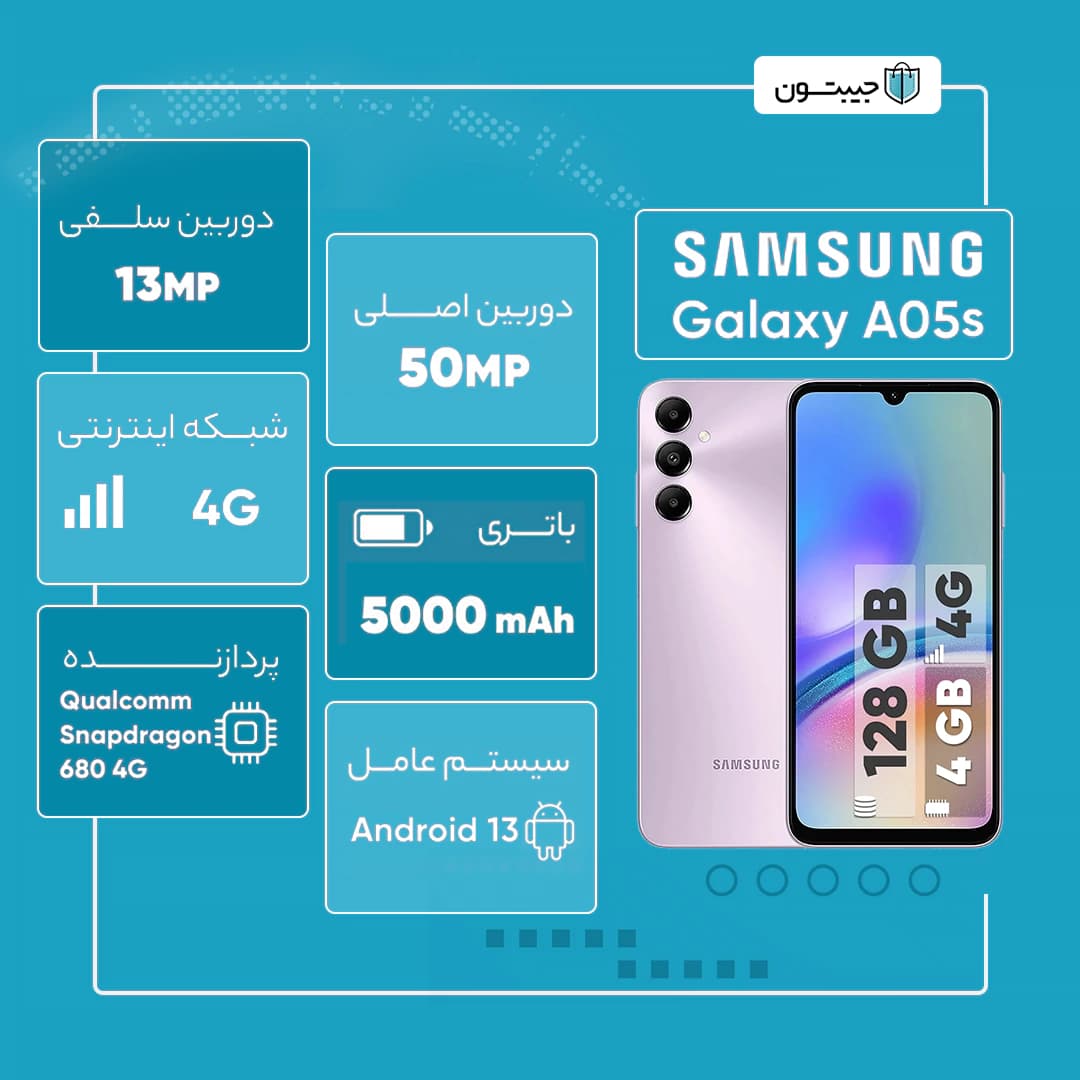 موبایل سامسونگ مدل Galaxy A05s ظرفیت 128 رم 4 گیگابایت — تصویر ۲