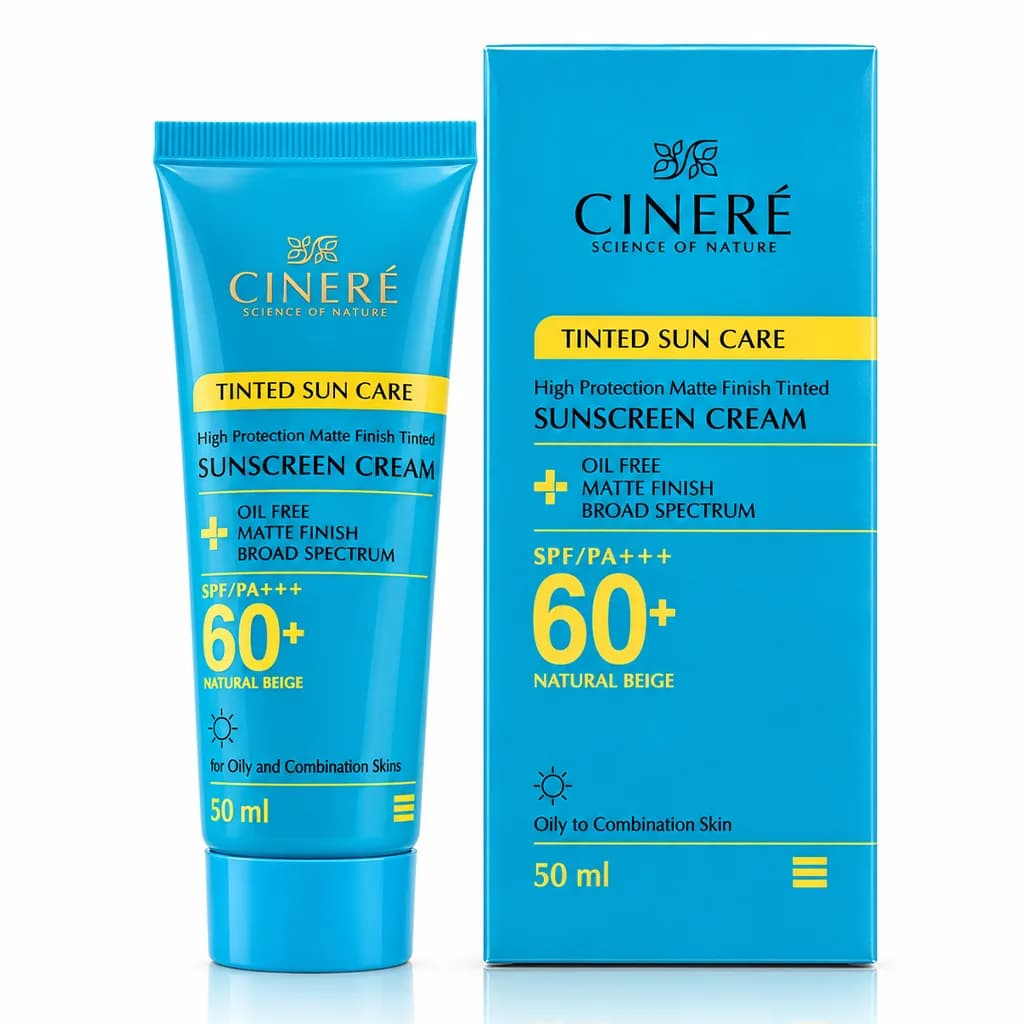 کرم ضدآفتاب رنگی spf60 سینره رنگ بژ طبیعی مناسب پوست چرب و حساس 50 میلی لیتر — تصویر ۲