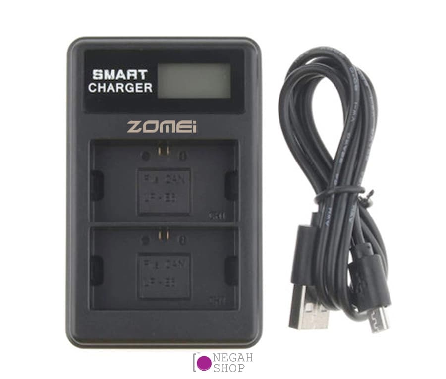 شارژر دوبل باتری Zomei LP-E6 مدل LCD USB Type C / Micro — تصویر ۳