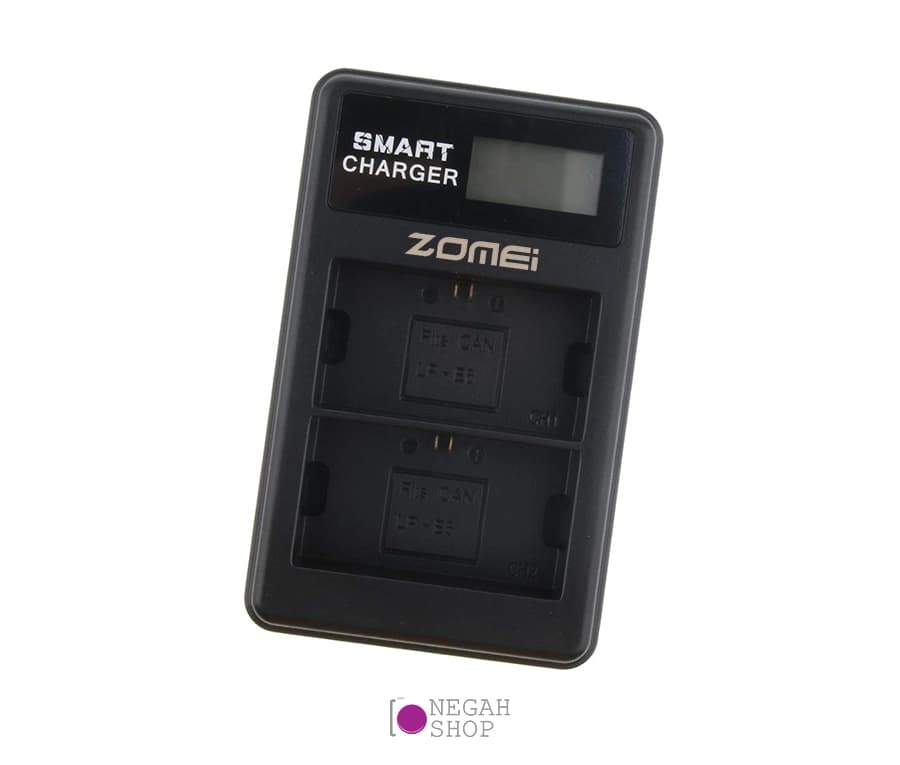 شارژر دوبل باتری Zomei LP-E6 مدل LCD USB Type C / Micro — تصویر ۶