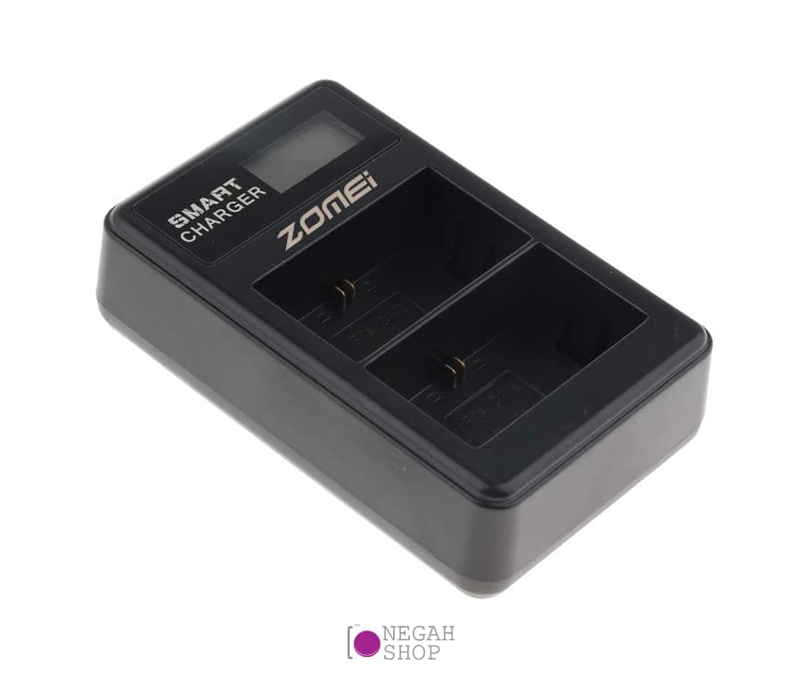 شارژر دوبل باتری Zomei LP-E6 مدل LCD USB Type C / Micro — تصویر ۵