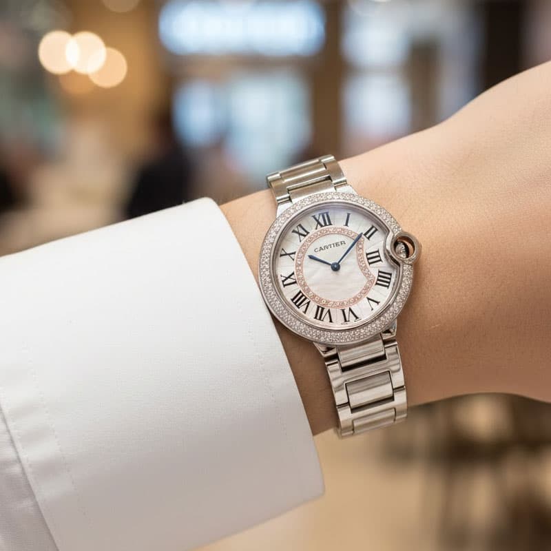 ساعت زنانه کارتیه بالن بلو کوارتز CARTIER BALLON BLEU CL023 — تصویر ۲