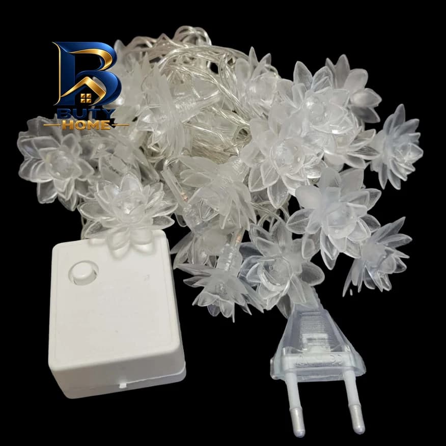 ریسه ال ای دی طرح گل نیلوفر آبی کد MD-۱۲۲ طول ۳.۵ متر اصل — تصویر ۶