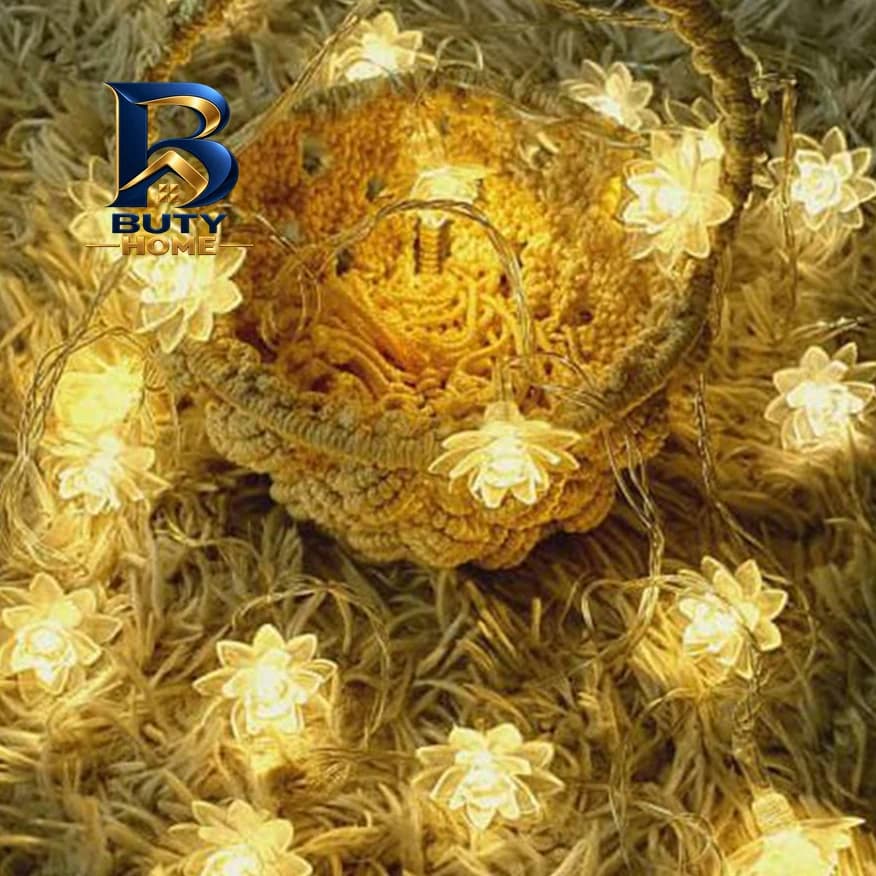 ریسه ال ای دی طرح گل نیلوفر آبی کد MD-۱۲۲ طول ۳.۵ متر اصل — تصویر ۸