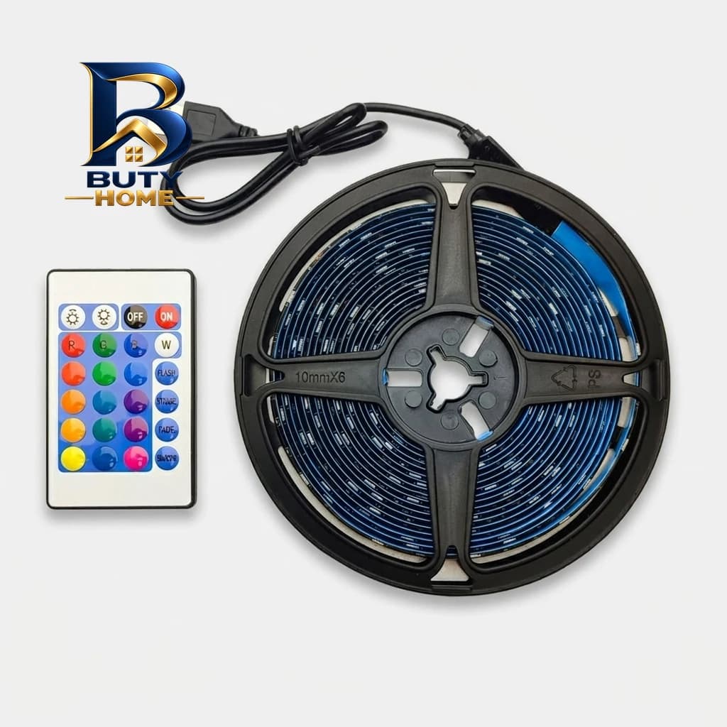 ریسه ال ای دی مدل RGB گیمینگ ۴ سیم طرح USB-۵v طول ۵ متر اصل — تصویر ۷