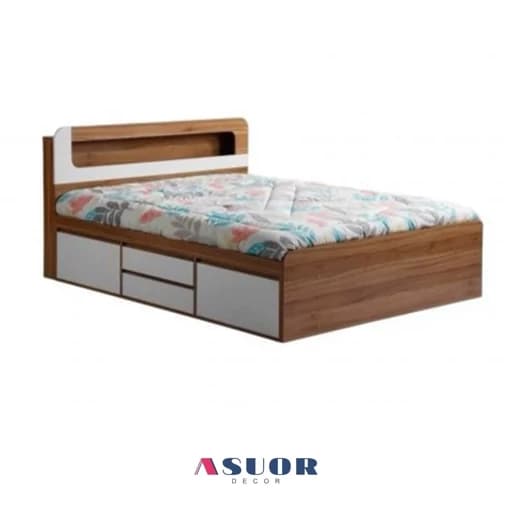 تخت 160 در 200 تمام mdf با 4کشو مبلمان فرنا مدل 1144541