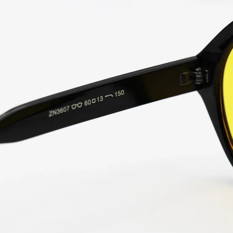 عینک دید در شب ترند GUCCI با فریم شکل خلبانی، رنگ مشکی و لنز زرد رنگ مدل ZN3607 — تصویر ۷