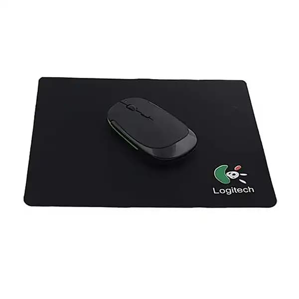 پد ماوس معمولی برند لاجیتک Logitech مشکی ۳۰ × ۲۵ سانتیمتر — تصویر ۲