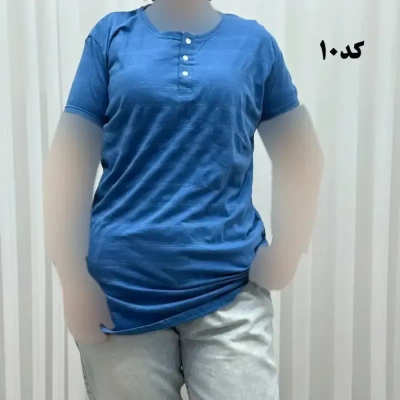 تیشرت زنانه نخ پنبه H&M جلودکمه چهارفصل — تصویر ۱۰