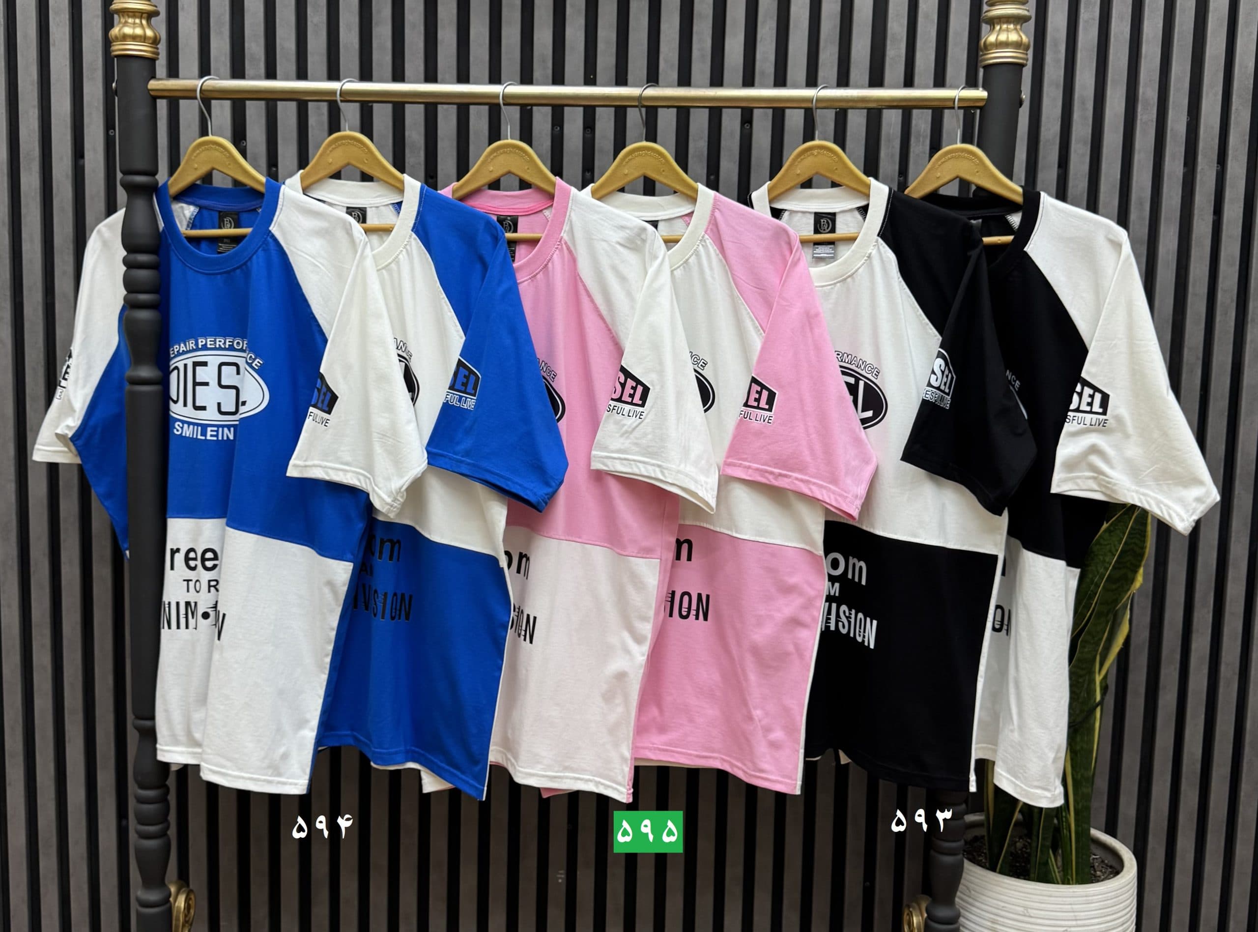تیشرت دیزل White Pink سایزبزرگ ( 595 ) — تصویر ۴