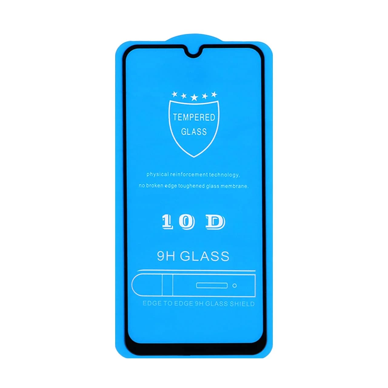 محافظ صفحه نمایش شیشه ای Samsung A20 / A30 / A30S / A50 / A50S / M10S / M21 / M21S / M30 / M30S / M31 / Redmi Note 7 / Note 7 pro / Note 7s / Honor 9a / Y6p – Full Cover 10D (بدون پک) — تصویر ۲
