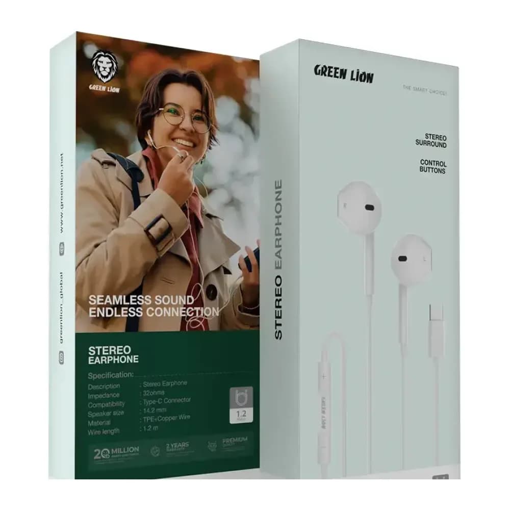 هندزفری سیمی گرین لاین مدل Stereo Earphones — تصویر ۳