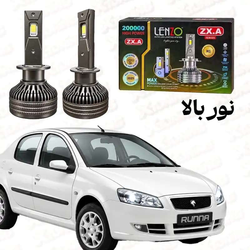 هدلایت لنزو مدل ZX.A پایه H1 مناسب نور بالا رانا و رانا پلاس