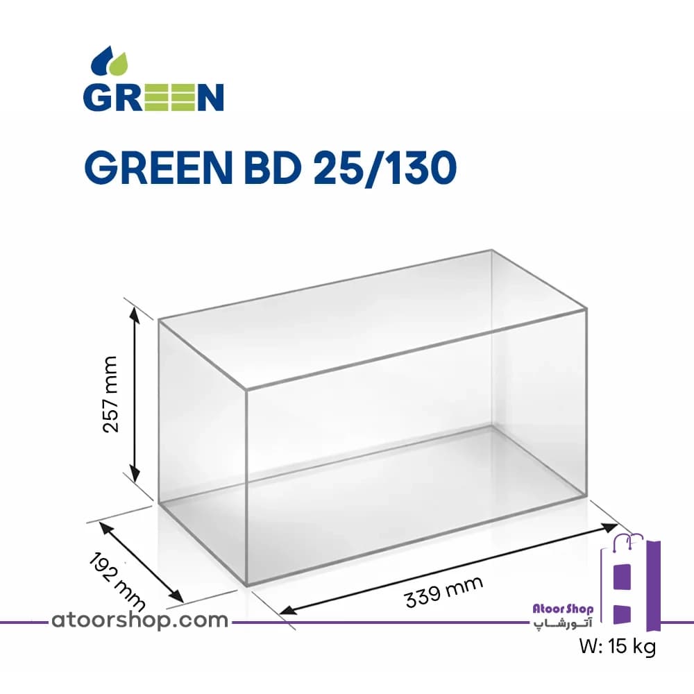 پمپ آب 1 اسب خانگی گرین | مدل GREEN BD 25/130 — تصویر ۲