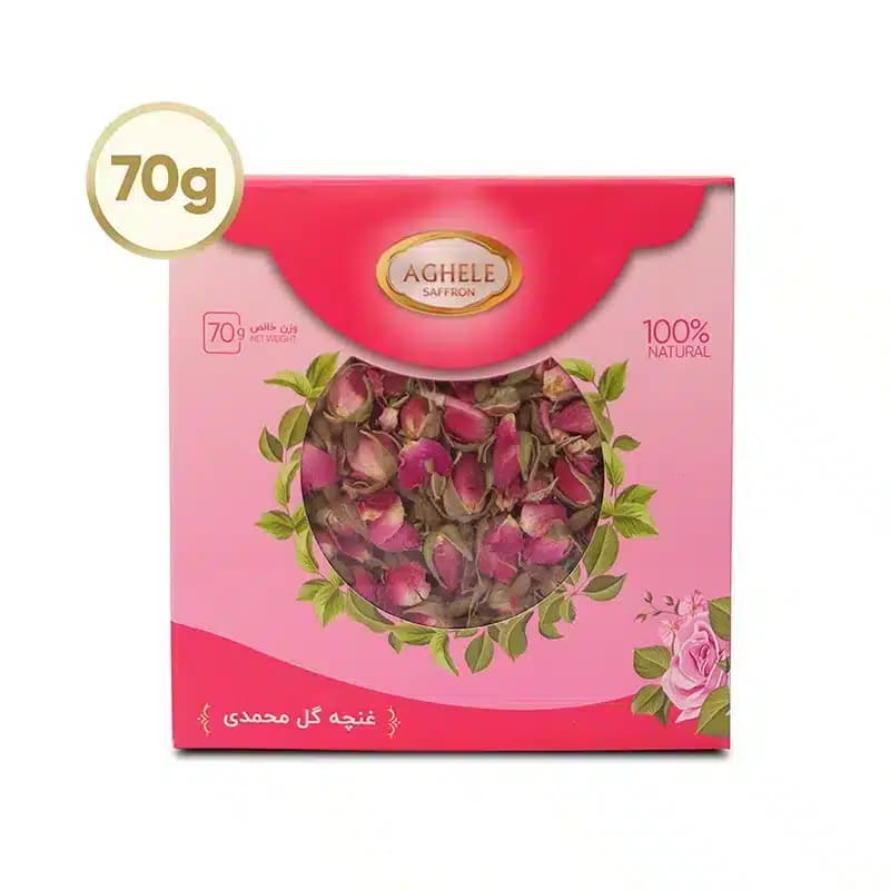 گل محمدی 70 گرم با بسته بندی پاکتی