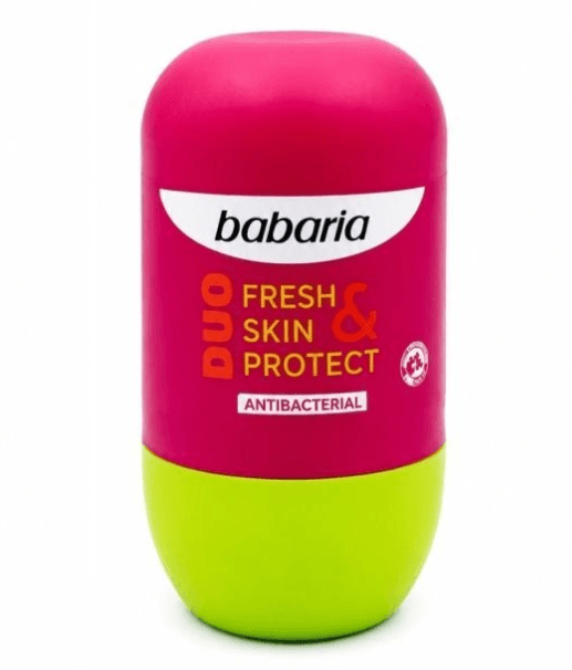 رول ضد تعریق 48 ساعته باباریا مدل Duo Fresh Skin & Protect Antibacterial حجم 50میل
