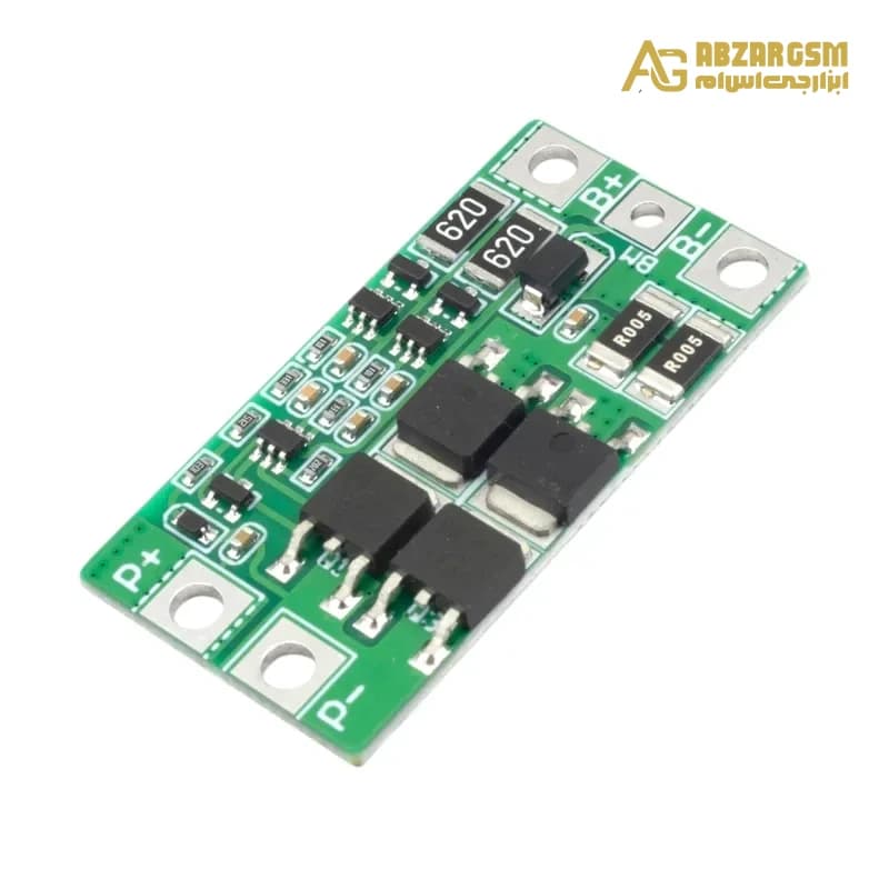 ماژول محافظ شارژ و دشارژ BMS باتری لیتیوم آهن فسفات 2 سل 10 آمپر مدل HX-2S-JH20