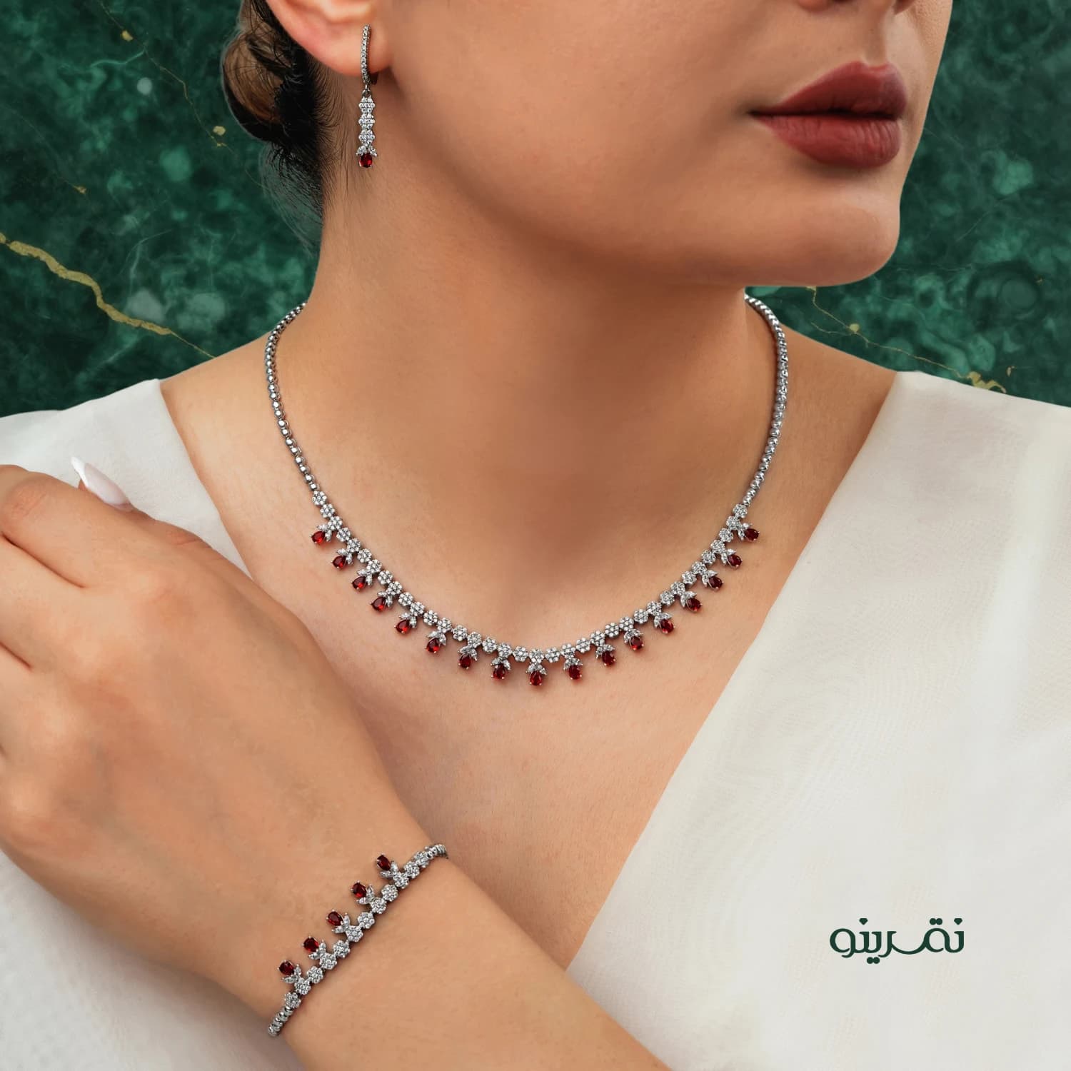 سرویس نقره زنانه فلاور مجلسی مدل SI F62 R — تصویر ۲