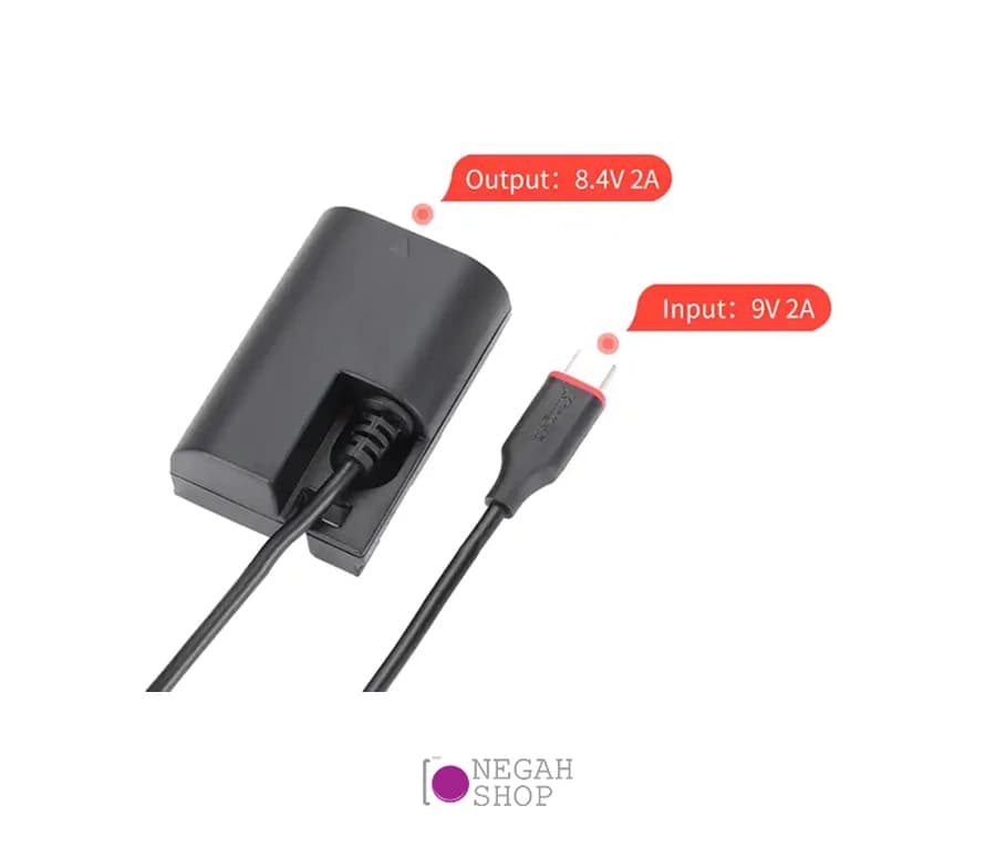 آداپتور برق مستقیم دوربین LP-E6 USB-C Kingma — تصویر ۵