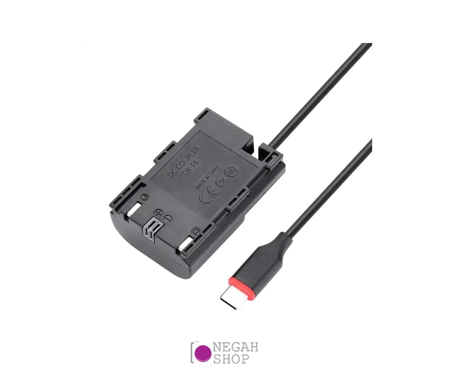 آداپتور برق مستقیم دوربین LP-E6 USB-C Kingma — تصویر ۴