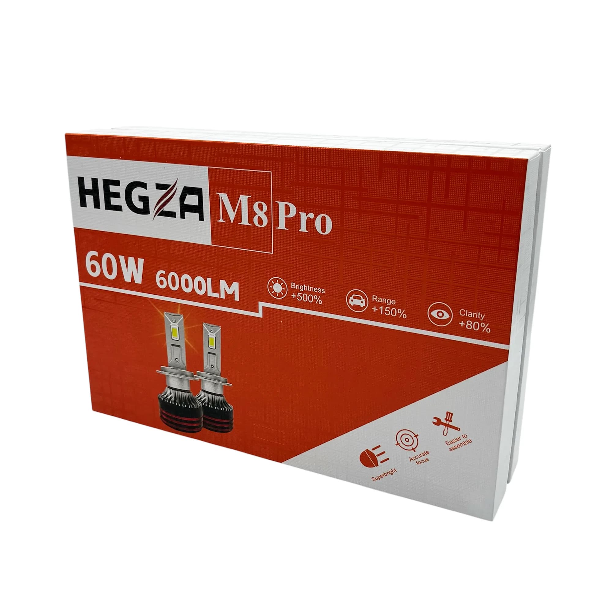 هدلایت لامپ خودرو مدلZIMMER HEGZA M8PRO پایه H7 بسته دو عددی — تصویر ۲