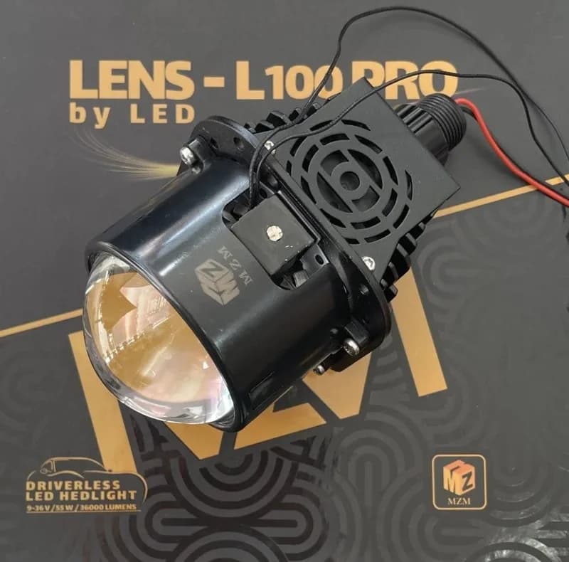 هدلایت خودرو ام زد ام مدل L100PRO BI-LED پایه 9005/H4/H7 به همراه قاب بسته 2 عددی — تصویر ۲