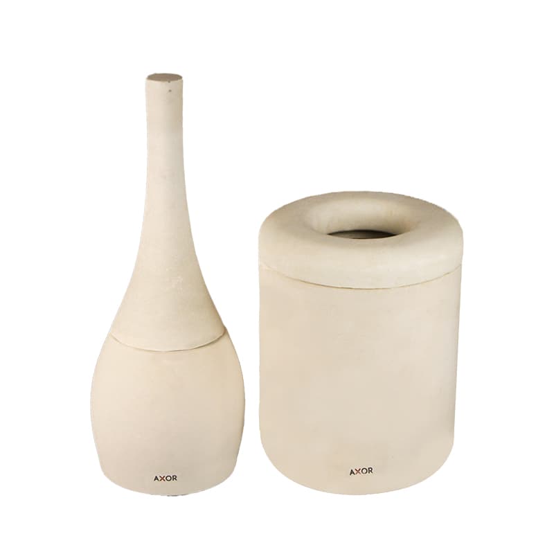 ست فرچه و سطل سرویس بهداشتی AXOR (آکسور) مدل النا رنگ کرم (bsetwd01)