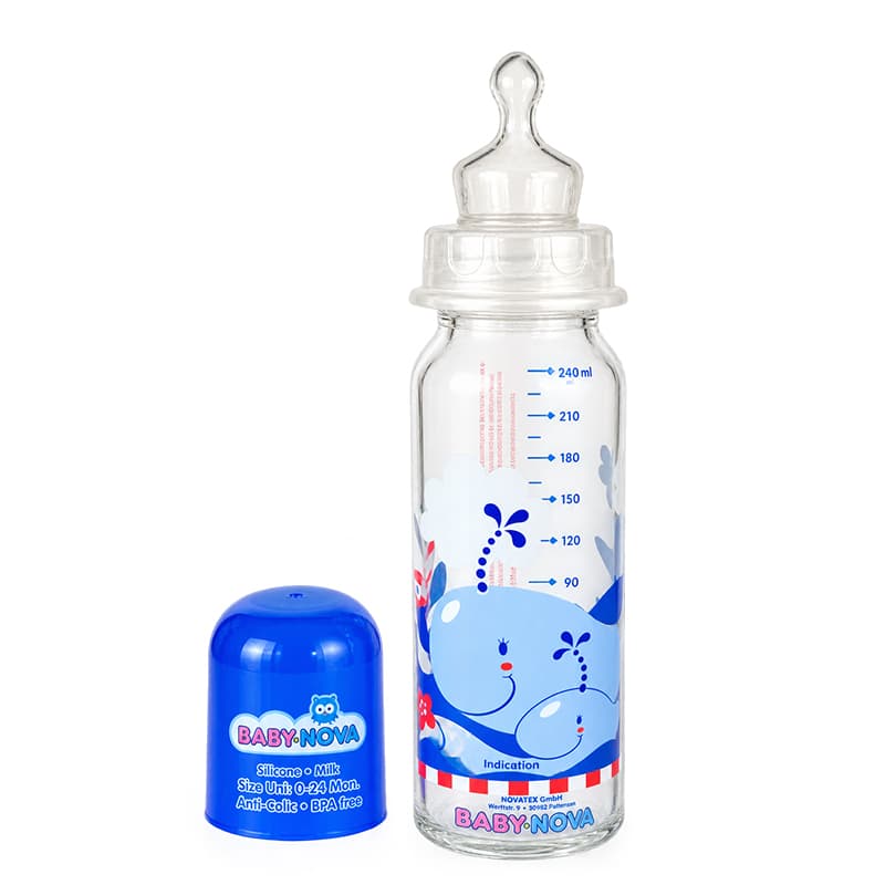 شیشه شیر بیبی نوا پیرکس آنتی کولیک کد 43705 ظرفیت 250 میلی لیتر — تصویر ۵