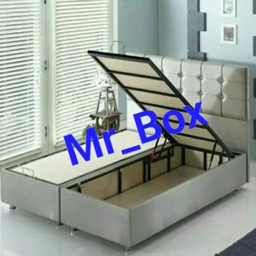 تختخواب باکس جکدار هتلی دوتیکه سایز 180 دونفره با تاج تخت مدل14 مبلمان فرنا مدل 1144464