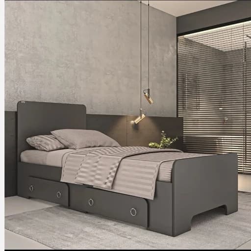 تخت خواب یک نفره تمام ام دی اف می باشد BL00205 مبلمان فرنا مدل 1144427