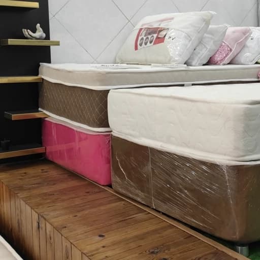 هتل باکس رویال اصل شاسی فلزی مدل هرا پارچه سفید سایز دونفره 160 در 200 مبلمان فرنا مدل 1144390