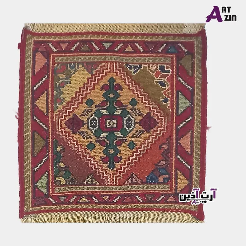 گلیم کوچک دستباف ورنی سنتی 30*30 سانتی کد: 41 – 500 — تصویر ۳