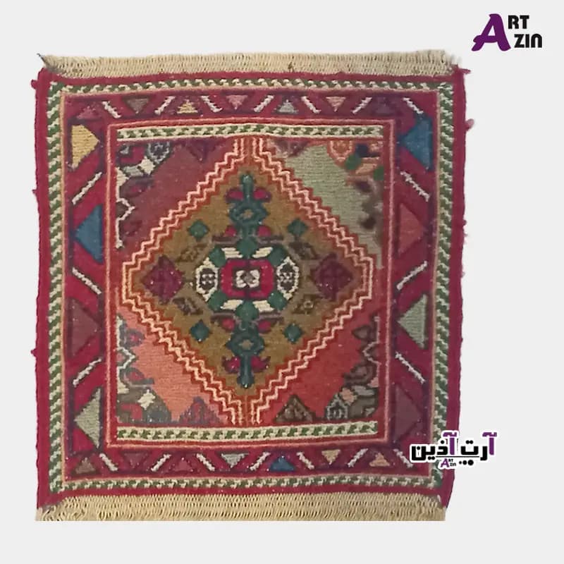 گلیم کوچک دستباف ورنی سنتی 30*30 سانتی کد: 41 – 500 — تصویر ۴