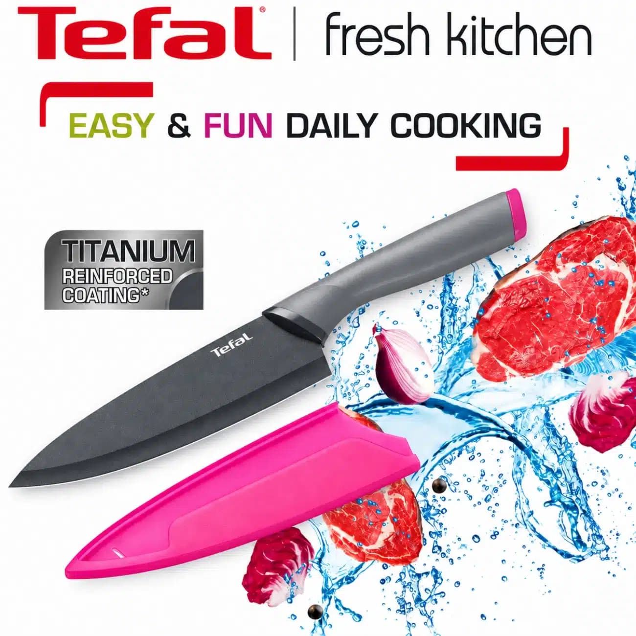 چاقوی سرآشپز تفال Tefal مدل K1220304 با تیغه 15 سانتی متر — تصویر ۱۰