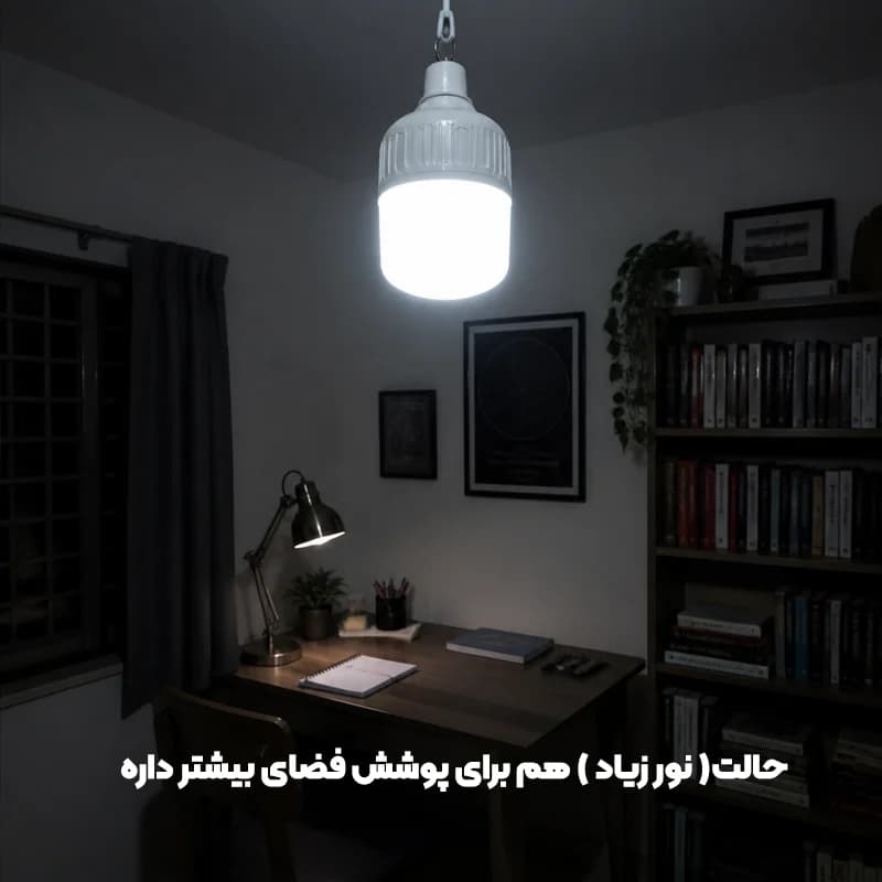 لامپ اضطراری شارژی مدل آویزدار با توان 60 وات از برند کوکلاسیک مدل Kuclassic LED-2 60W (اورجینال) — تصویر ۵