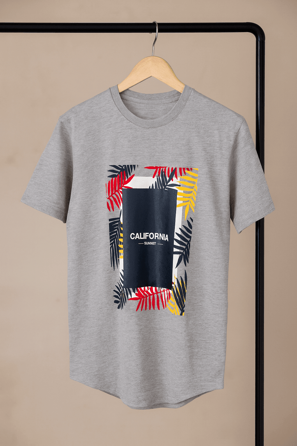 تیشرت 171605 CALIFORNIA طوسی