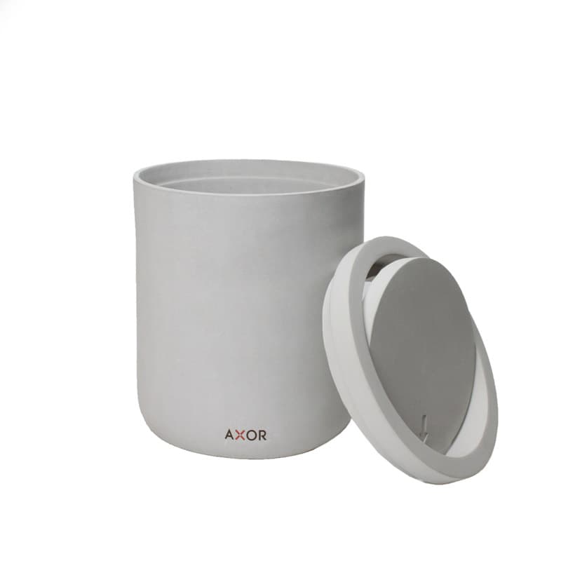ست فرچه و سطل سرویس بهداشتی AXOR (آکسور) مدلbella (بلا) رنگ طوسی (bsetgs03) — تصویر ۳