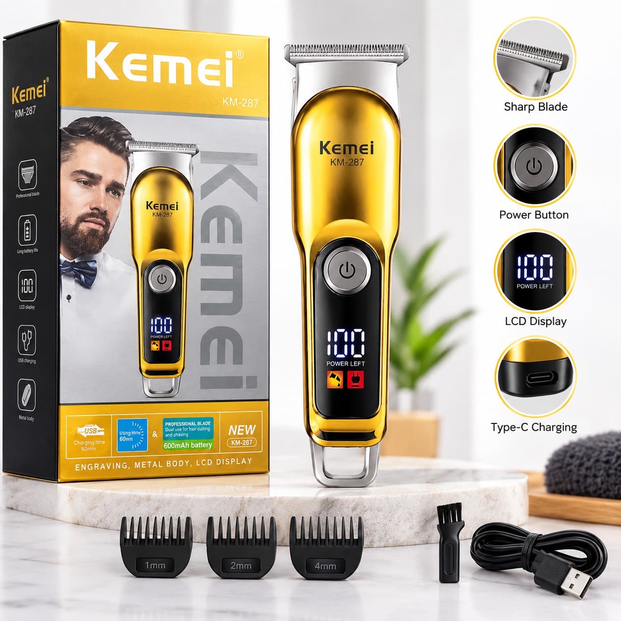 ماشین اصلاح کیمی با تکنولوژی برش مستقیم مدل KM-287