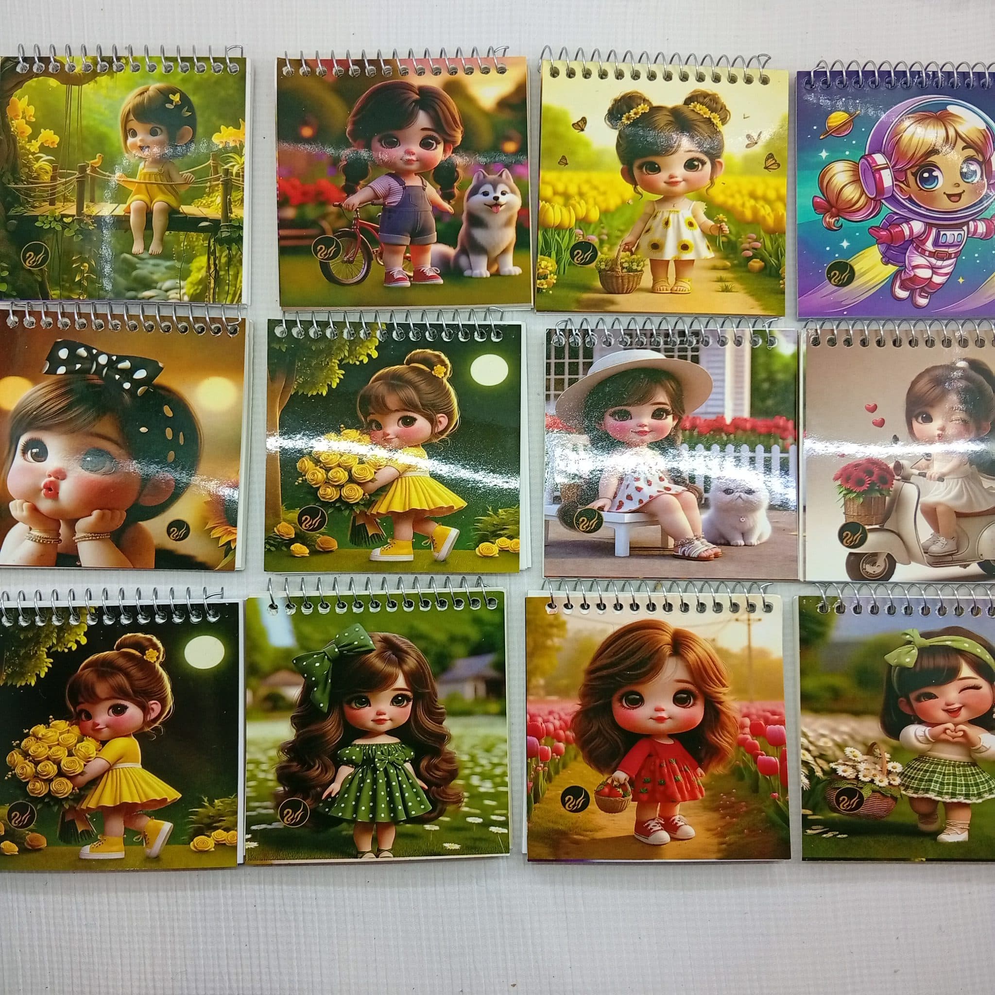 دفترچه ۱۰*۱۰ فانتزی حاشیه دار 50 برگ