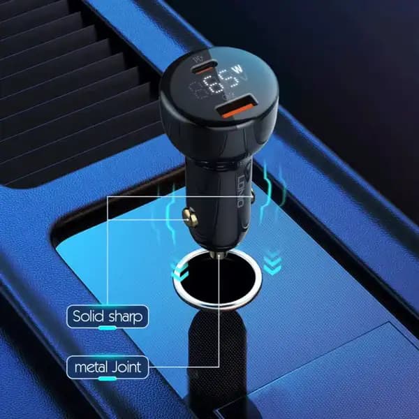 شارژر فندکی فست شارژ 100 وات همراه کابل دوسر تایپسی الدینیو LDNIO C101 — تصویر ۷