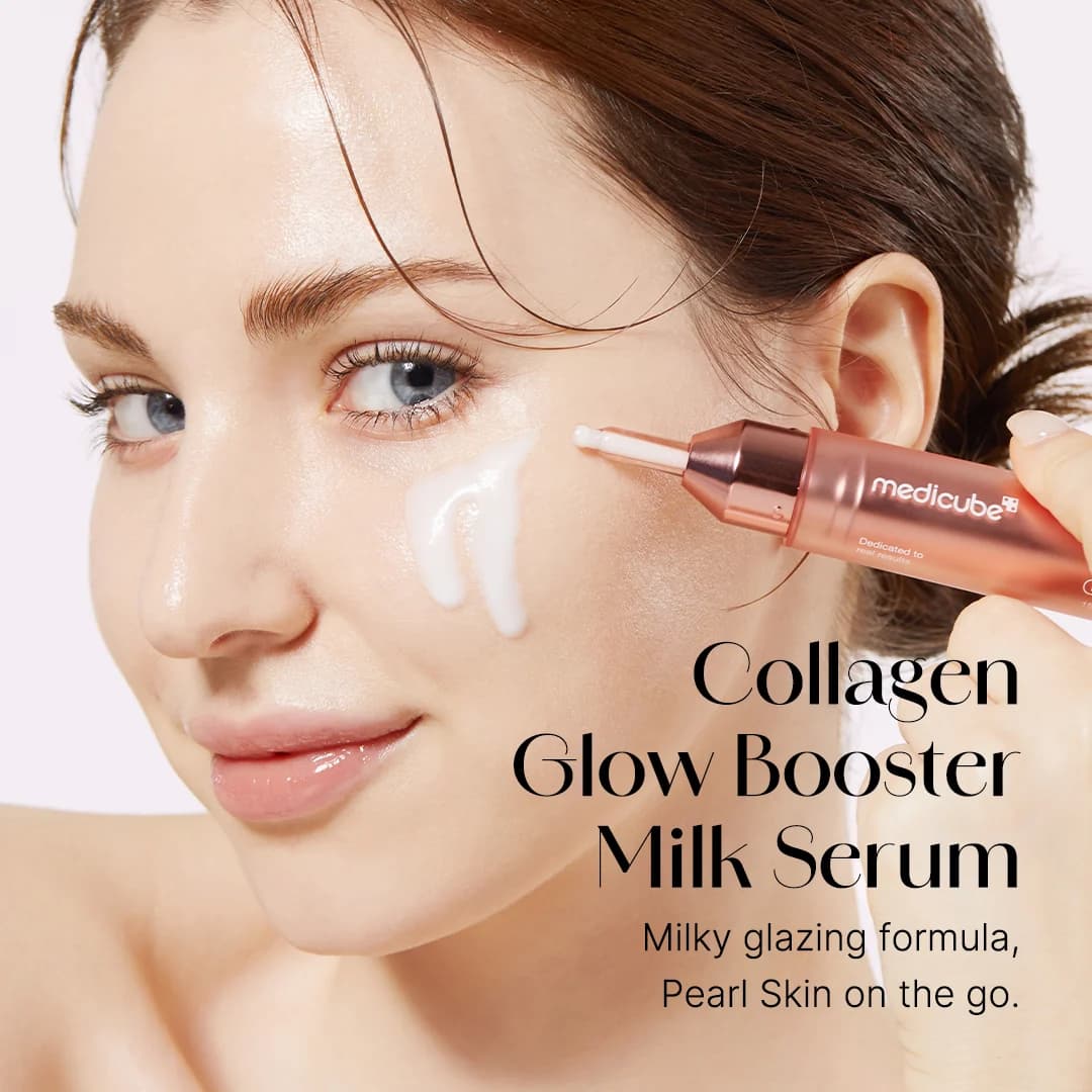 بوستر سرم درخشان کننده کلاژن مدی کیوب MEDICUBE COLLAGEN GLOW BOOSTRE MILK SERUM — تصویر ۵
